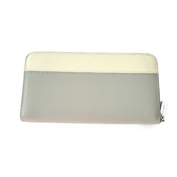 Kate Spade KI365 Madison Large Continental Wallet Colorblock Platinum Clutch - Picture 3 of 6